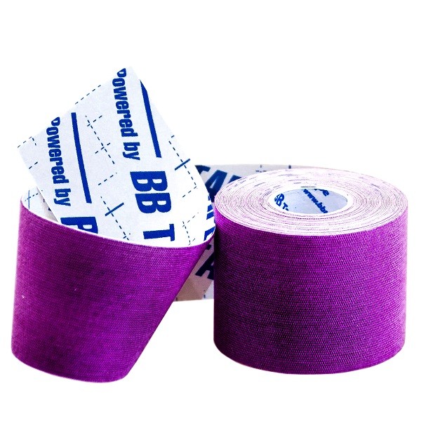 Кинезио тейп BBTap ICE 5см × 5м / Искусственный шёлк (вискоза) / Фиолетовый