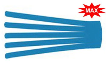 Кинезио тейп преднарезанный BB EDEMA STRIP МАХ с усиленным клеем 10 cм x 25 см / Голубой
